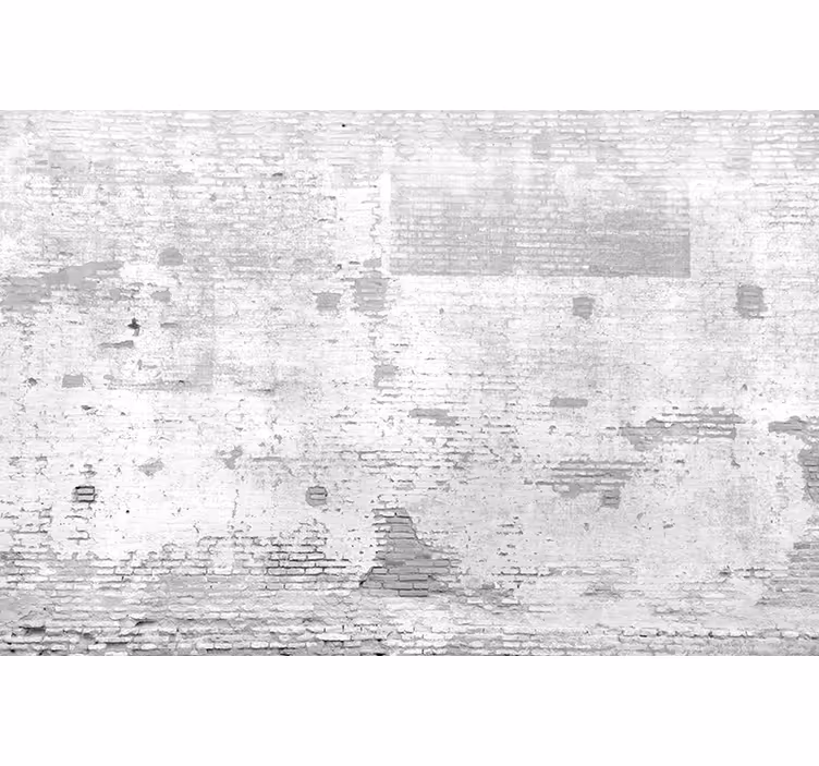 Fotomurale effetto mattoni vecchio muro bianco - TenStickers