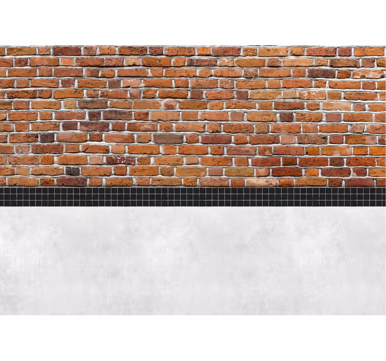 Fotomurale mattoni con piastrelle - TenStickers