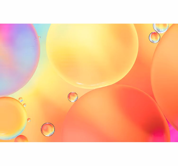 Adesivi murali 3d grandi bolle sfumate - TenStickers