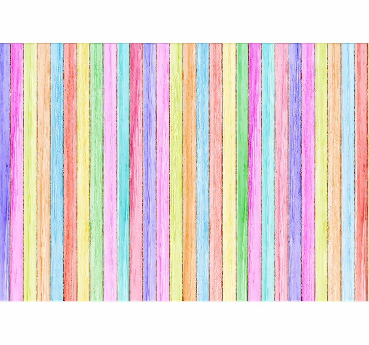 Fotomurale con effetto legno tavole di legno colorate - TenStickers