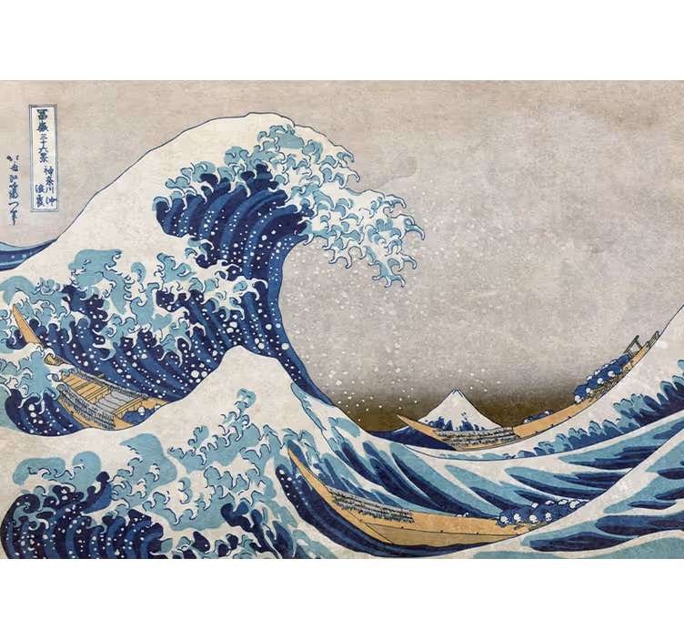 Fotomurale classico vernice kanagawa vecchio stile - TenStickers
