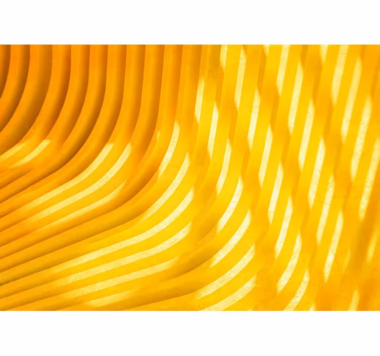 Fotomurale giallo onde tridimensionali - TenStickers