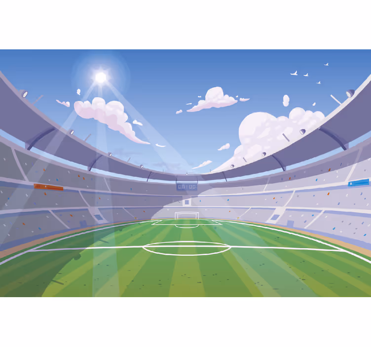 Fotomurale per cameretta bambini campo da calcio - TenStickers