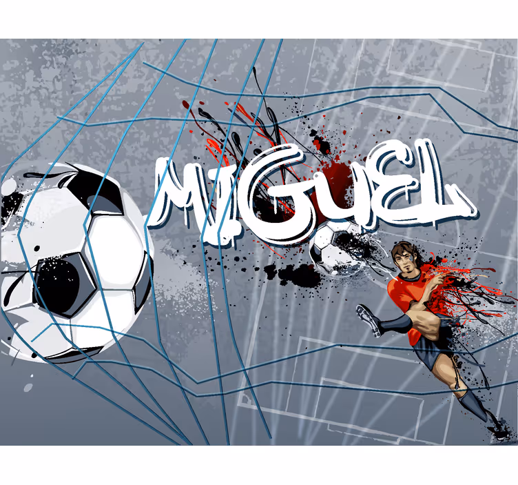 Fotomurale per camerette ragazzi gol del calciatore - TenStickers