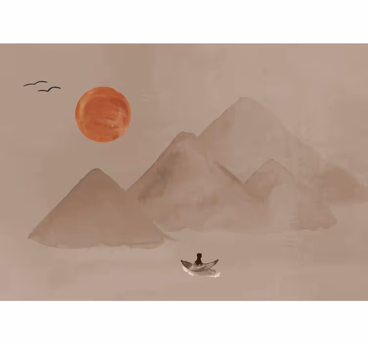 Fotomurale terracotta atmosfera giapponese - TenStickers