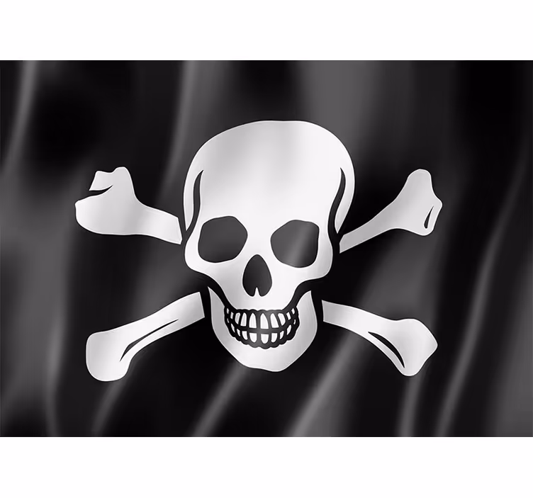 Immagini carta da parati salotto bandiera pirata - TenStickers