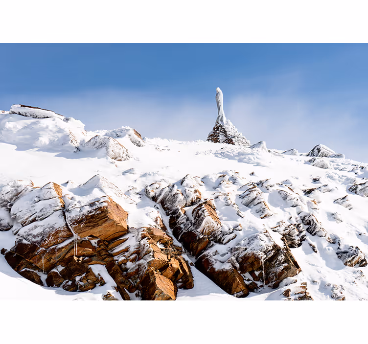 Fotomurale montagna vista sulla vetta alpina - TenStickers