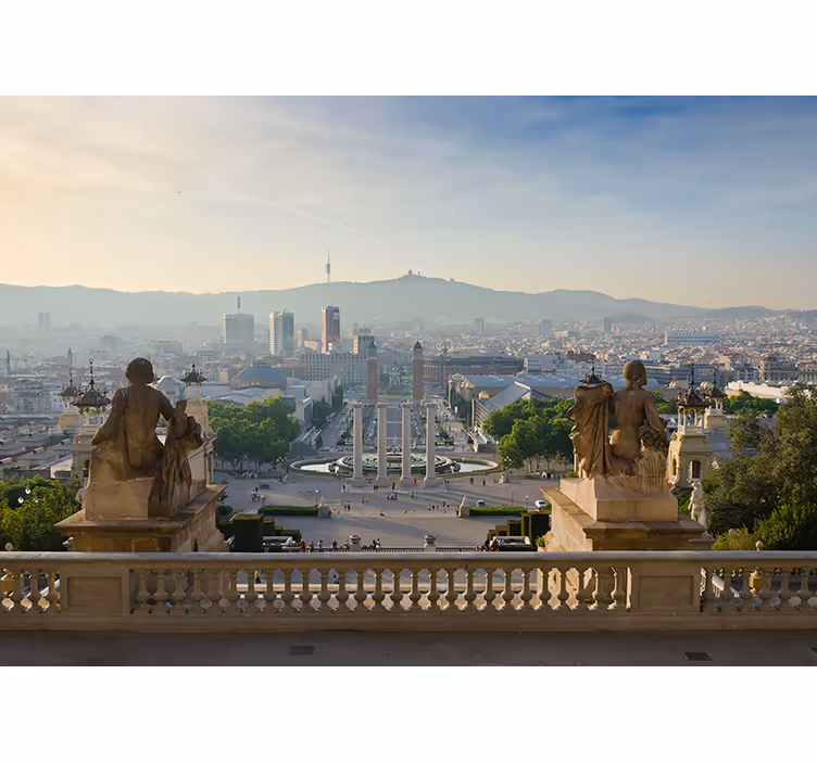 Fotomurale Barcellona vista panoramica di barcellona - TenStickers