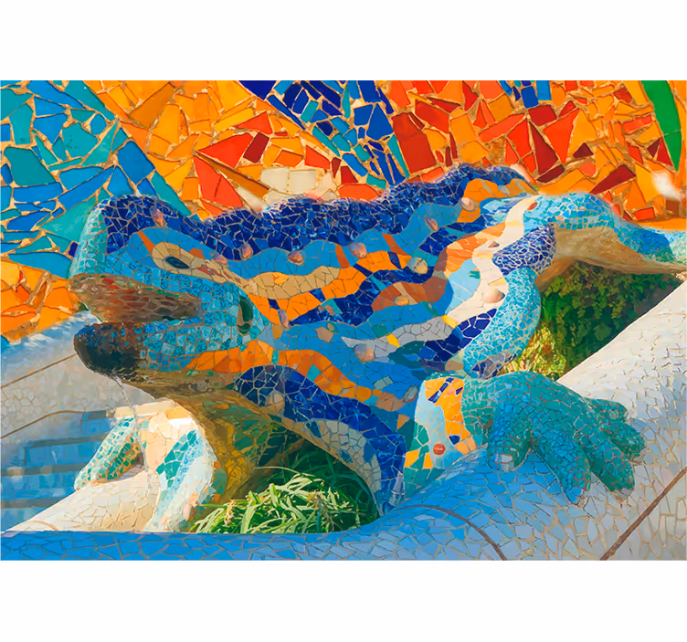 Fotomurale artistico immagini di serpentine a mosaico - TenStickers