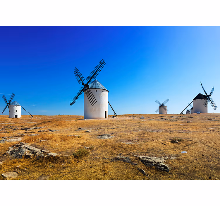Fotomurale paesaggi paesaggio del mulino a vento - TenStickers