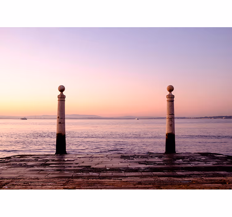 Fotomurale paesaggi vista del molo al tramonto - TenStickers