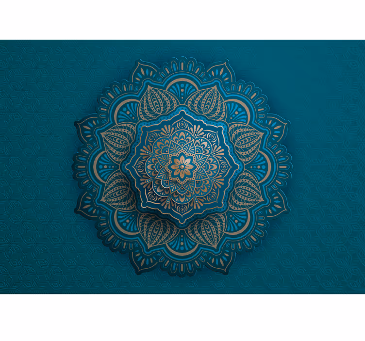 Fotomurale mandala Mandala turchese - TenStickers