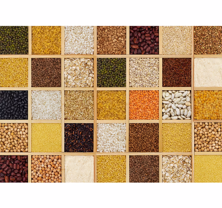 Parati da cucina Carta da parati fotomurale cucina legumi diversi - TenStickers