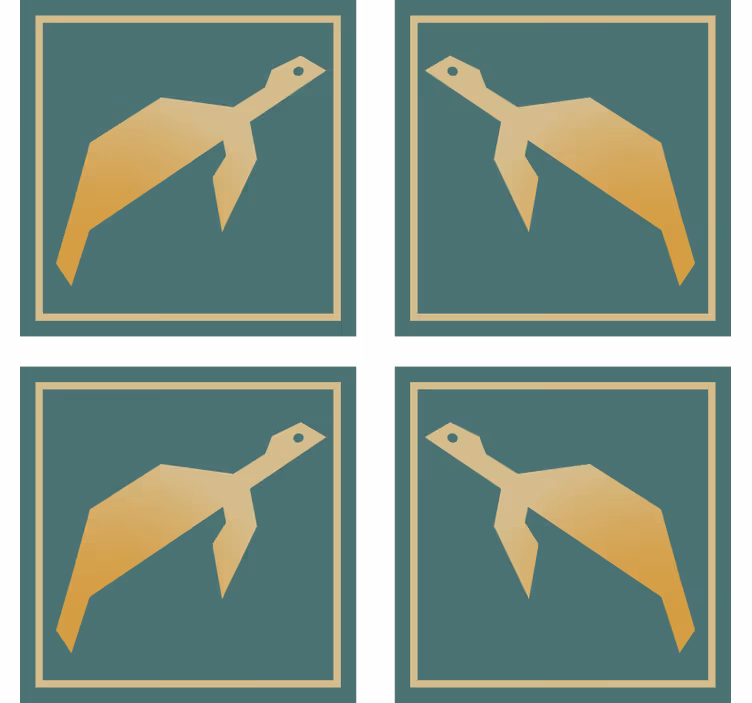 Sottobicchieri moderno forme animali geometriche - TenStickers