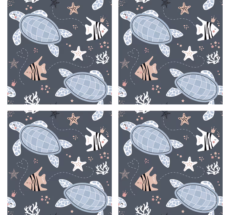 Sottobicchieri nerd motivo creature marine - TenStickers