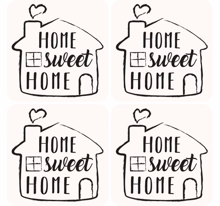 Sottobicchieri con frase detto incantevole per la casa - TenStickers