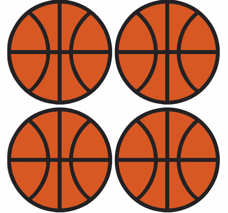 Sottobicchiere personalizzato Pallacanestro - TenStickers
