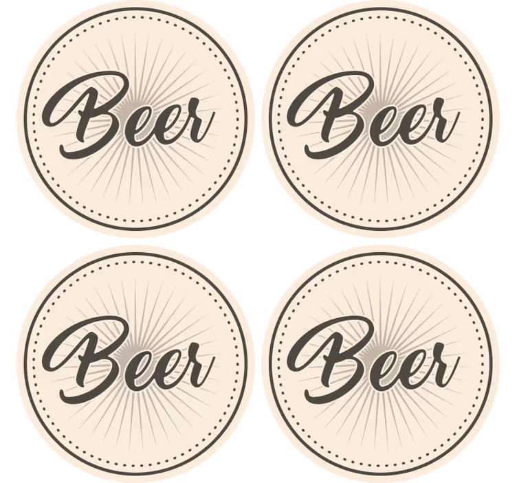 Sottobicchieri birra tipografia elegante per birra - TenStickers