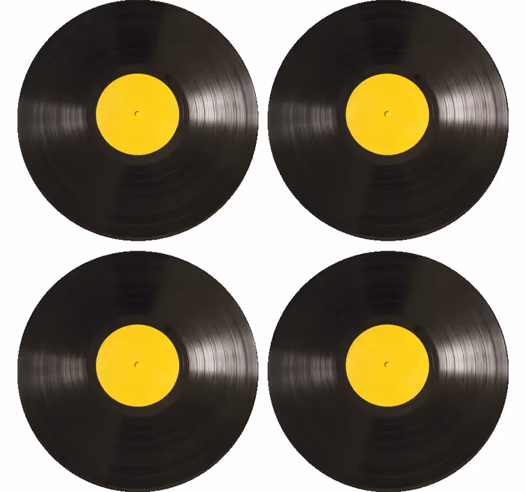 Sottobicchiere  personalizzato moderno Disco in vinile - TenStickers