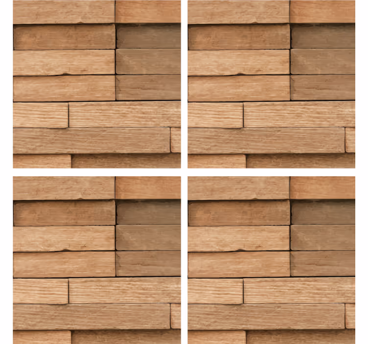 Sottobicchiere  personalizzato testo Legno astratto - TenStickers