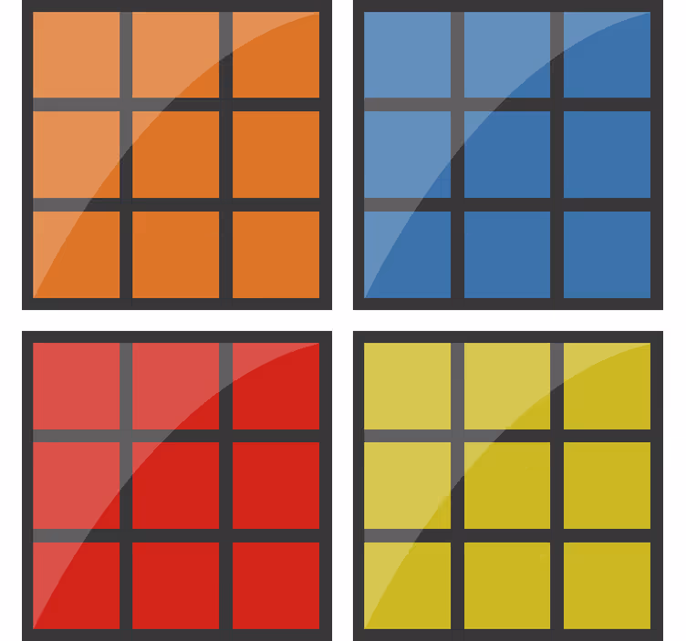 Sottobicchiere cubo di rubrik - TenStickers