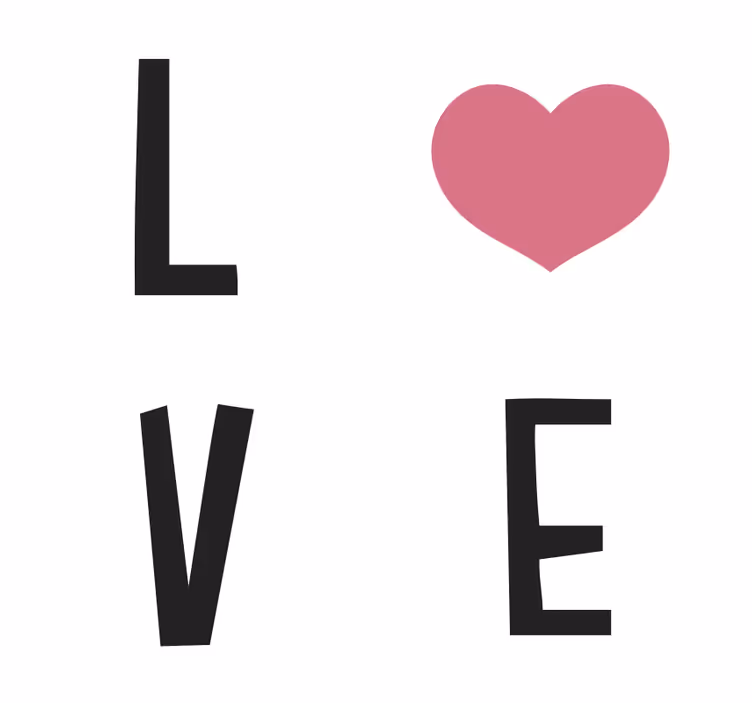 Sottobicchiere  personalizzato con frase amore - TenStickers