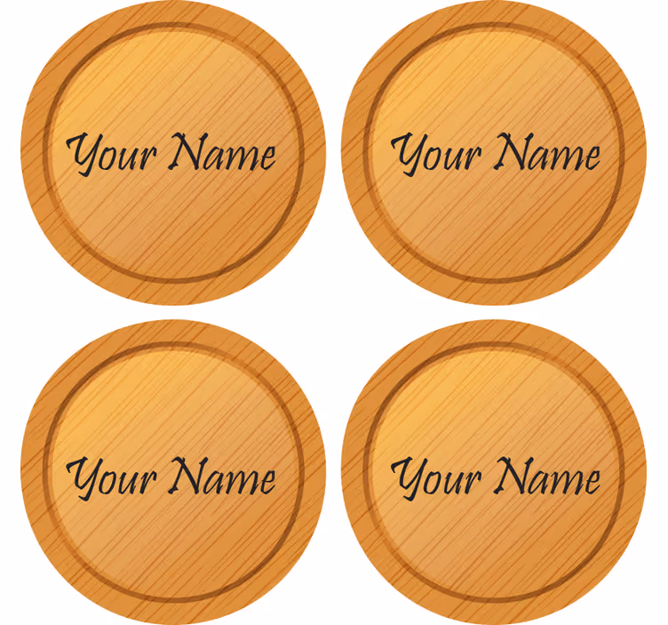 legno sottobicchieri personalizzati - TenStickers
