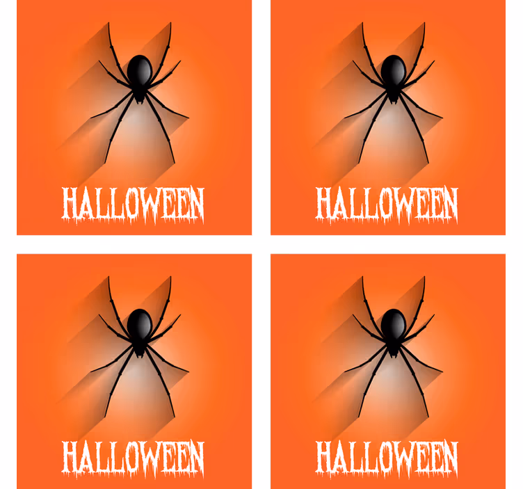 Sottobicchieri halloween design ragno spettrale - TenStickers