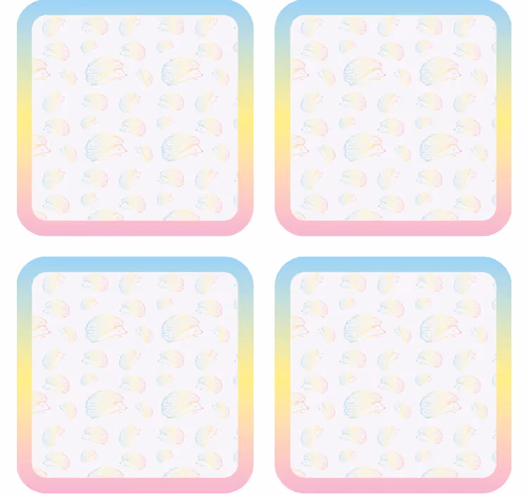 Sottobicchieri personalizzabile motivo meduse colorate - TenStickers