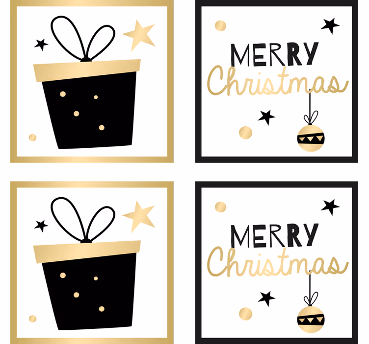 Sottobicchieri natalizi design regalo festivo - TenStickers