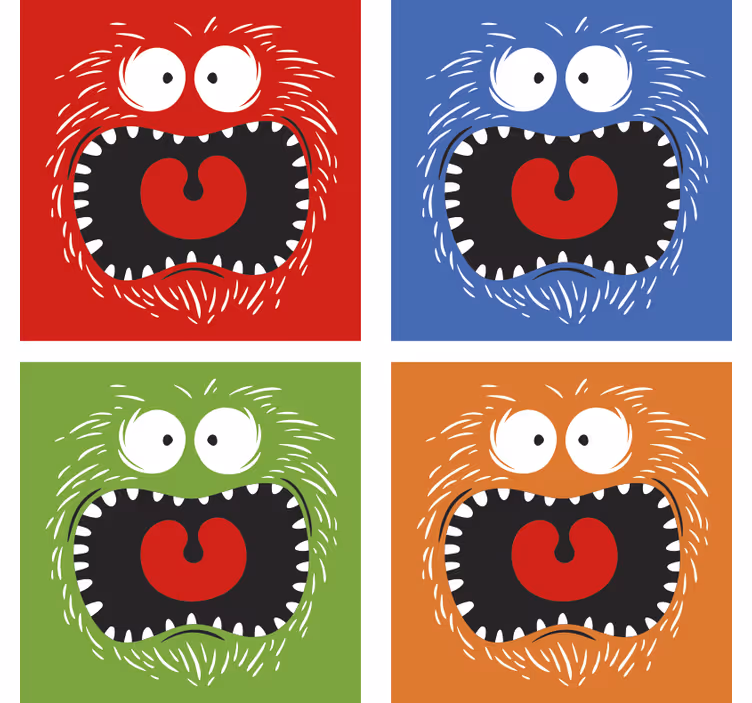 Sottobicchiere di halloween moderno e colorato - TenStickers