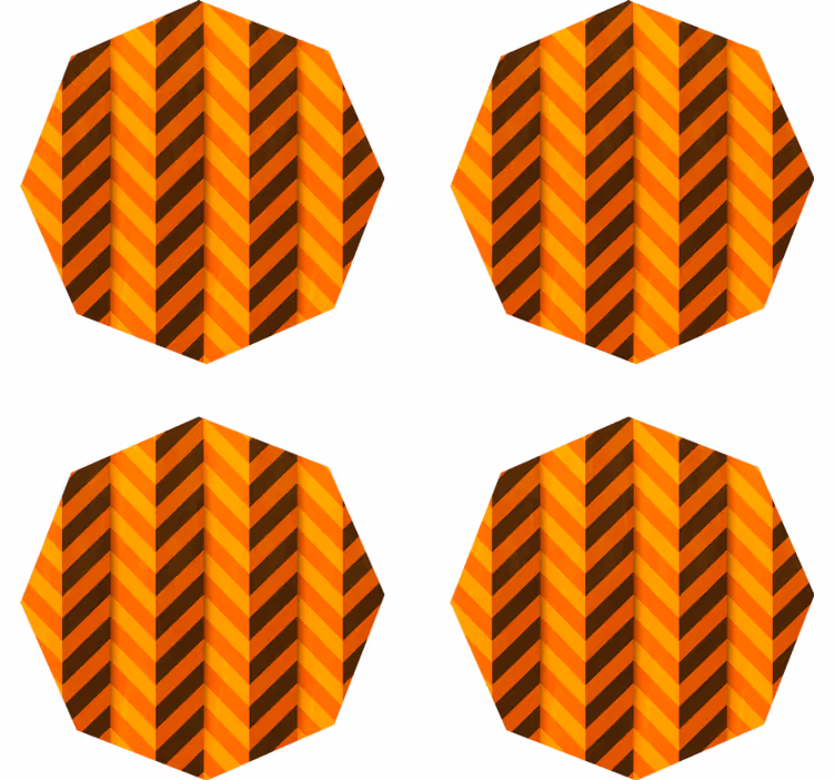 Sottobicchieri halloween motivo chevron arancione - TenStickers