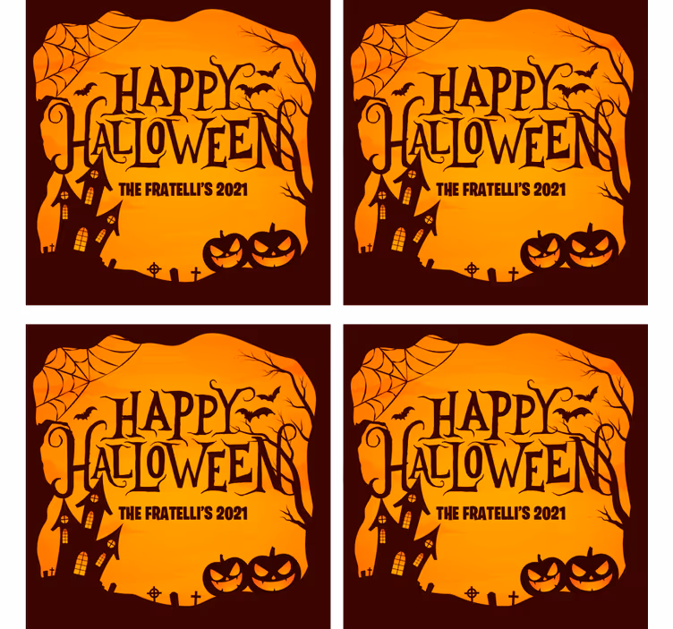 Sottobicchieri halloween festa di halloween spettrale - TenStickers