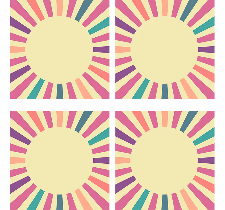 Sottobicchieri moderno elemento circolare geometrico - TenStickers