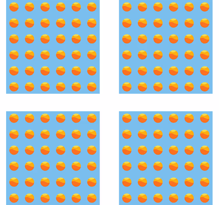 Sottobicchieri moderno con motivo circolare colorato - TenStickers