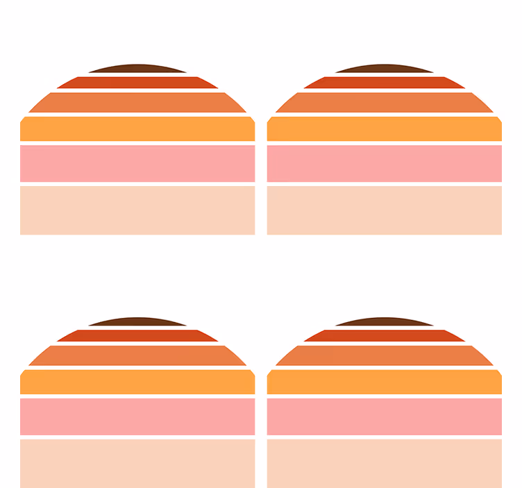 Sottobicchieri con motivi a forma di colore stratificato - TenStickers