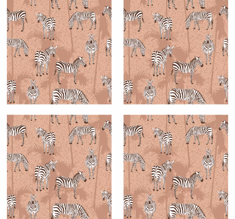 Sottobicchieri moderno superficie testurizzata zebra - TenStickers
