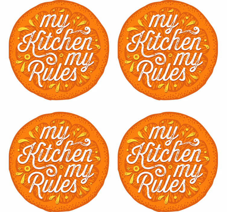 Sottobicchieri birra regole di cucina - TenStickers
