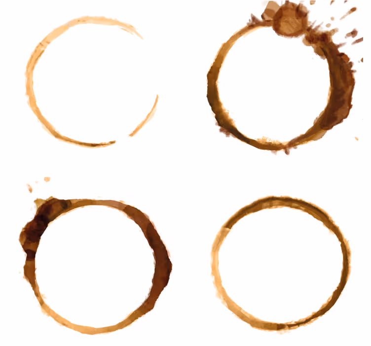 Sottobicchieri con motivi macchie di caffè - TenStickers