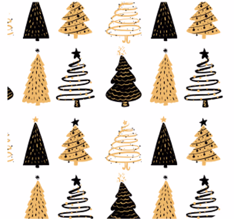 Sottobicchieri natalizi con motivo ad albero stilizzato - TenStickers