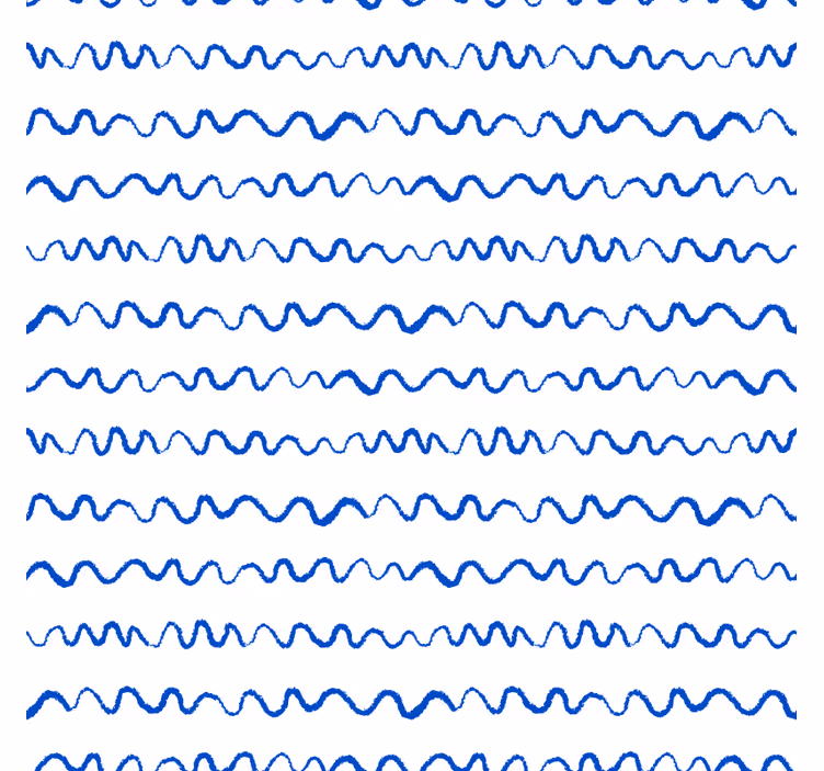 Sottobicchieri con motivi linee blu ondulate - TenStickers