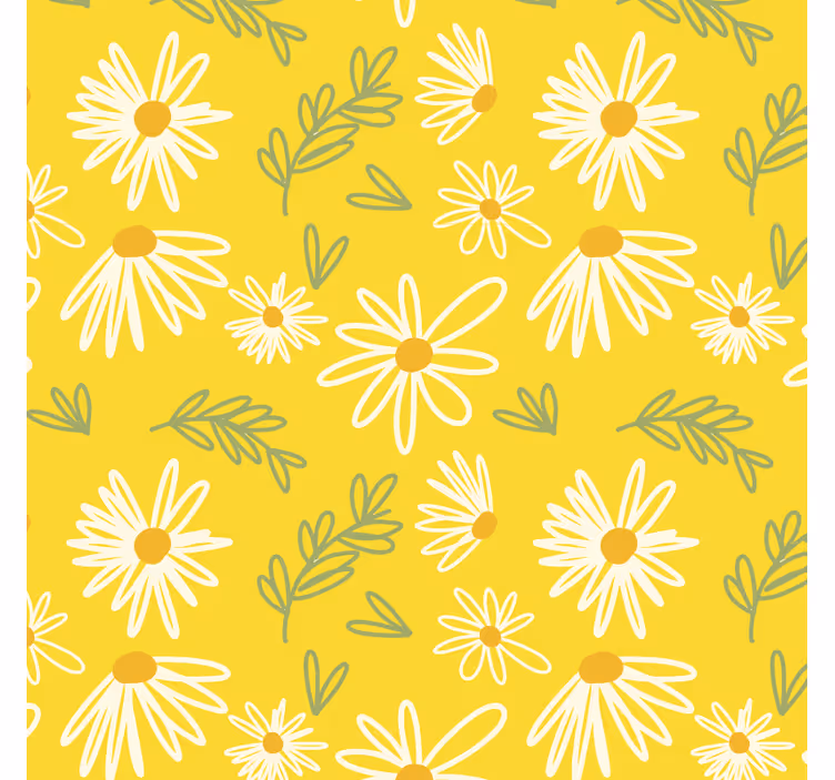 Sottobicchieri con motivi fiore di margherita - TenStickers