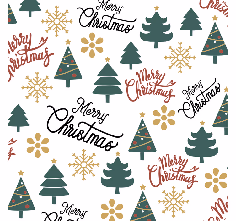 Sottobicchieri natalizi alberi di natale felici - TenStickers