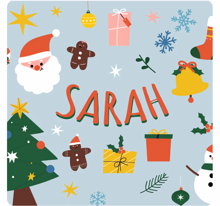 Sottobicchieri natalizi babbo natale e regali - TenStickers