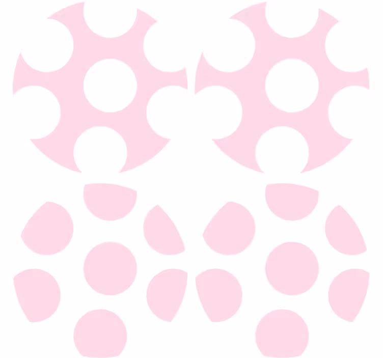 Sottobicchieri con motivi a pois morbidi - TenStickers