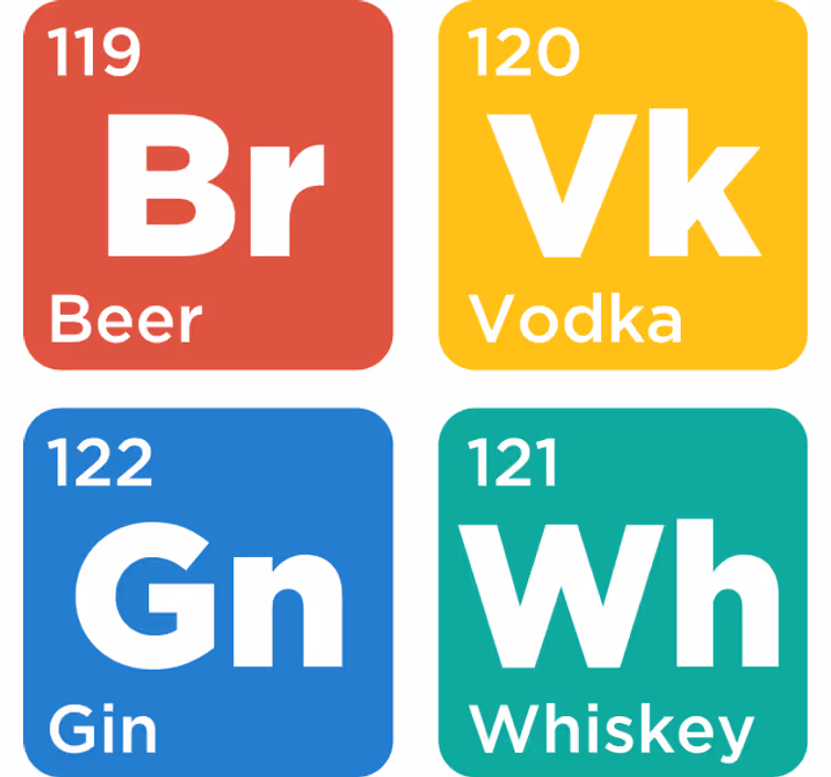 Sottobicchieri birra carte elemento bevande - TenStickers