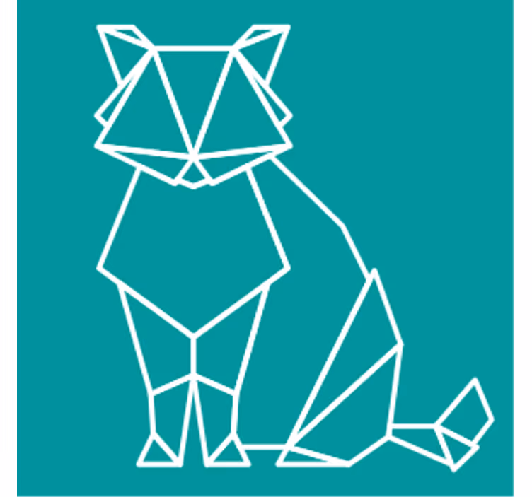 Sottobicchieri nerd contorni geometrici di animali - TenStickers
