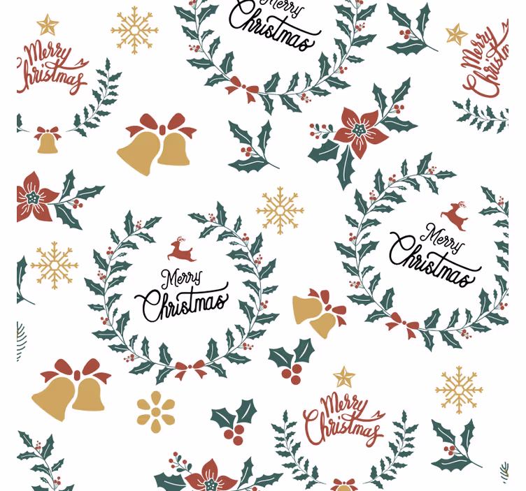Sottobicchieri natalizi design festivo - TenStickers