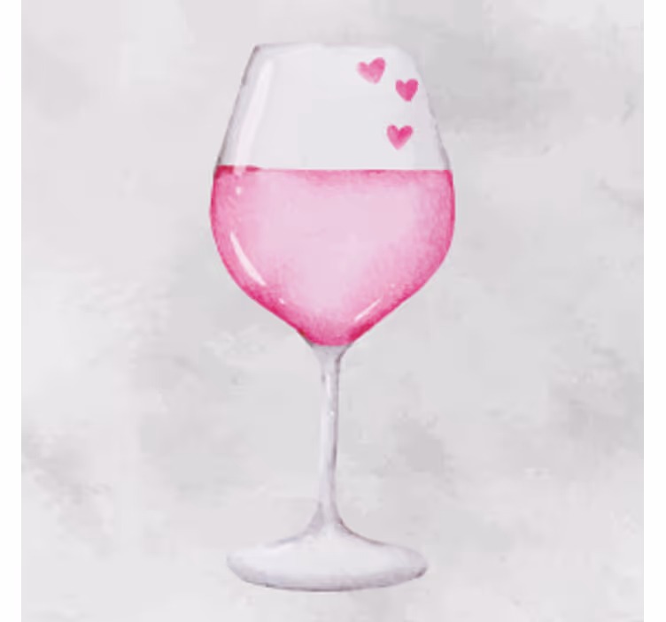 Sottobicchieri personalizzabile vetro decorato cuore - TenStickers