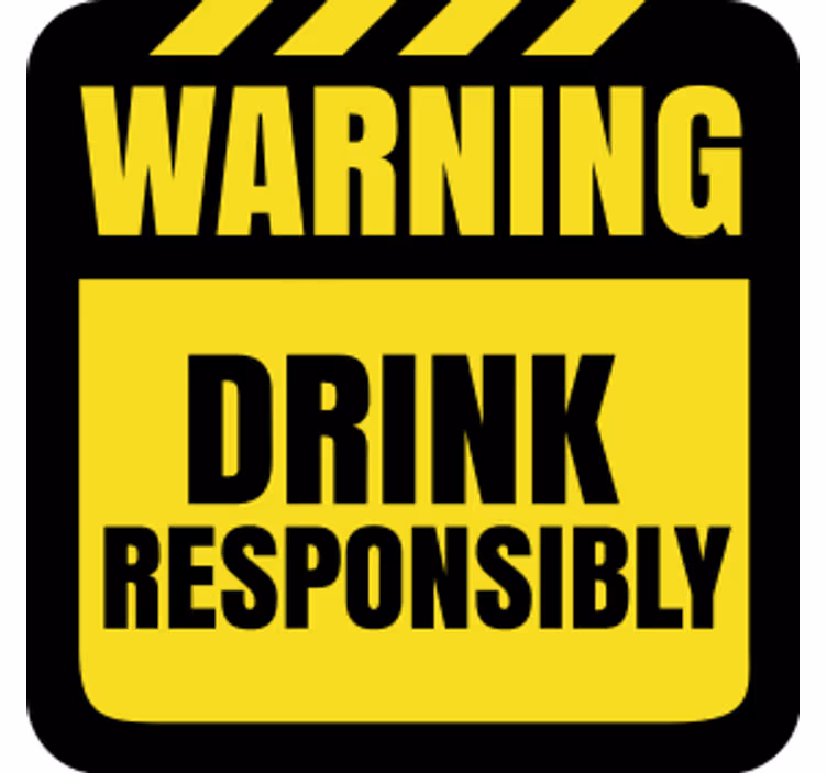 Sottobicchieri birra avviso di consumo responsabile - TenStickers